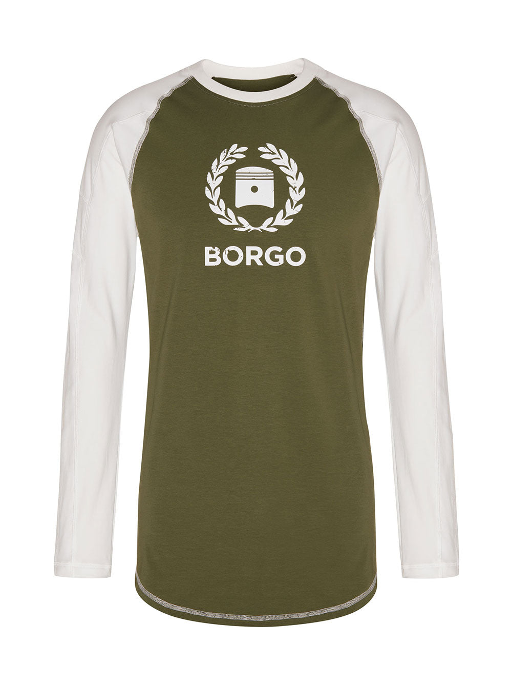 BORGO Siracusa Longlap Olive T-Shirt